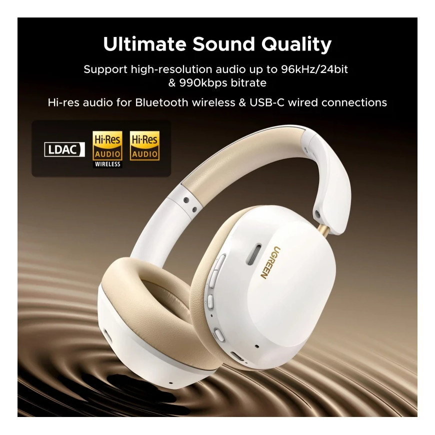 Casque sans fil Ugreen HiTune Max5c Hybrid ANC Blanc (35758)
