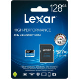 Carte mémoire microSD LEXAR 633X 128GB UHS-I 100MB/s avec adaptateur (LSDMI128BB633A)