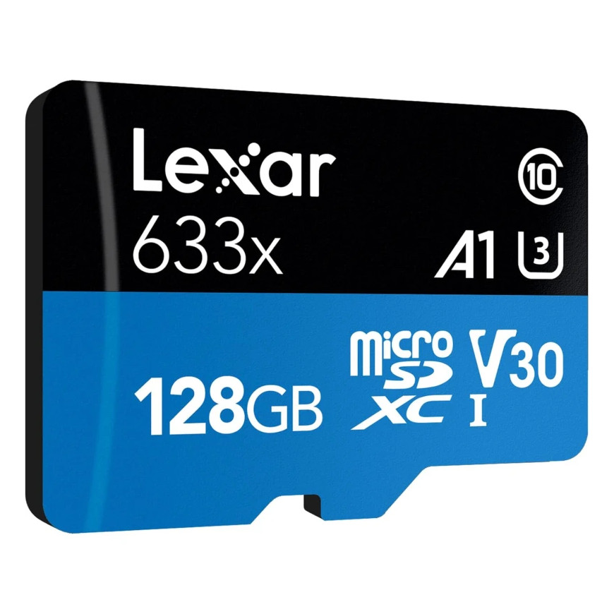 Carte mémoire microSD LEXAR 633X 128GB UHS-I 100MB/s avec adaptateur (LSDMI128BB633A)