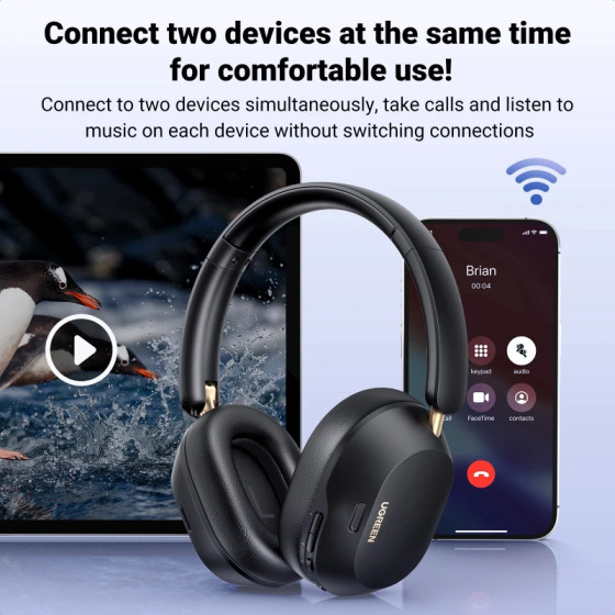 Casque sans fil Ugreen HiTune Max5c Hybrid ANC Noir (35757)