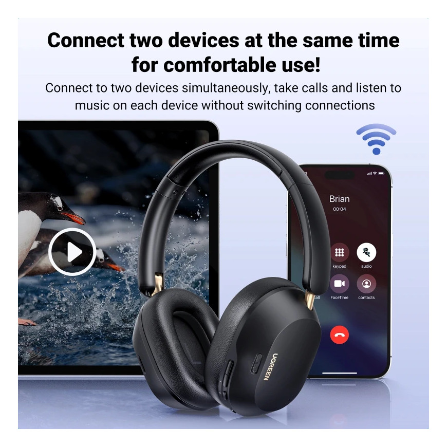 Casque sans fil Ugreen HiTune Max5c Hybrid ANC Noir (35757)