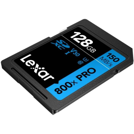 Carte mémoire SD LEXAR 800X Pro 128GB UHS-I 150MB/s (LSD0800P128G-BNNNG)