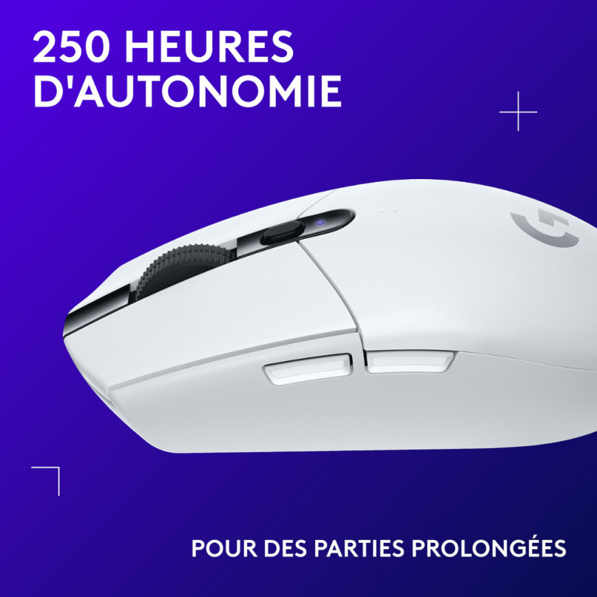 Logitech G305 Souris Gaming sans fil LIGHTSPEED - Blanc (910-005292)