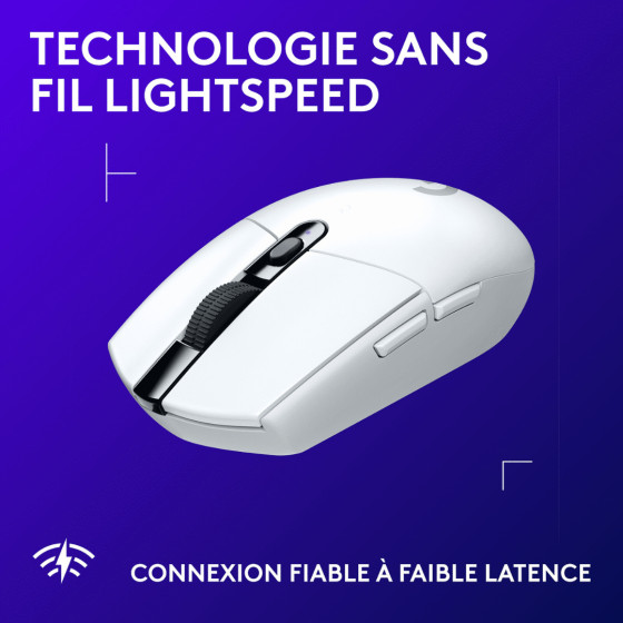 Logitech G305 Souris Gaming sans fil LIGHTSPEED - Blanc (910-005292)