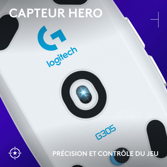 Logitech G305 Souris Gaming sans fil LIGHTSPEED - Blanc (910-005292)