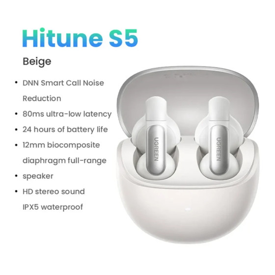 Écouteurs sans fil Ugreen HiTune S5 True Wireless Blanc (45761)