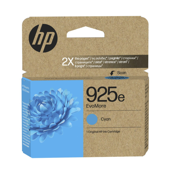Cartouche d'encre HP 925e EvoMore Cyan Originale (4K0W0PE)