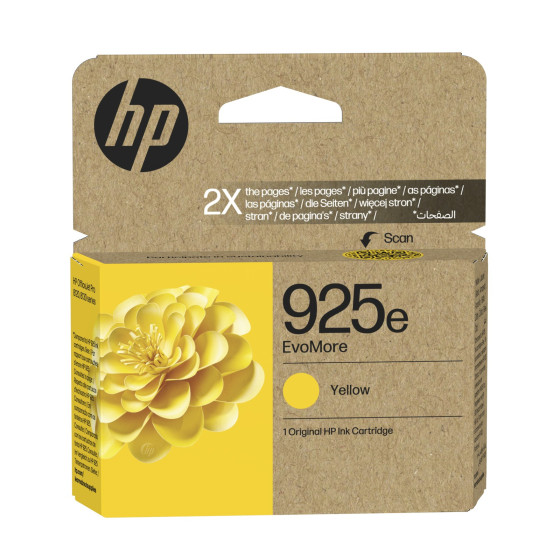 Cartouche d'encre HP 925e EvoMore Jaune Originale (4K0W2PE)