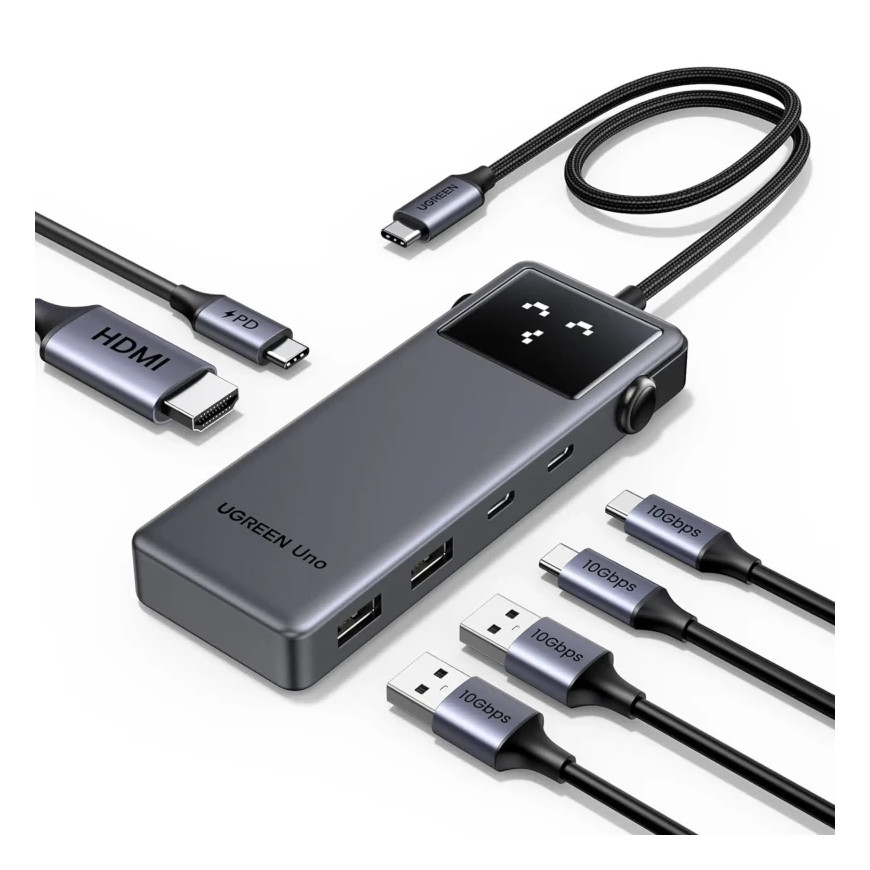 Hub USB-C UGREEN 6-en-1 Adaptateur Multiports (35998)