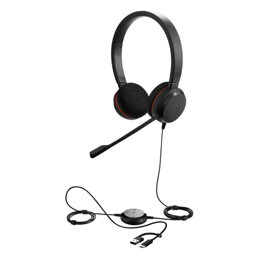 Casque Jabra Evolve 20 MS Duo USB C/A Professionnel (4999-823-169)