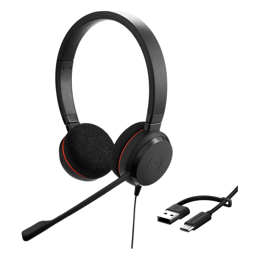 Casque Jabra Evolve 20 MS Duo USB C/A Professionnel (4999-823-169)