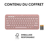 Logitech Pebble Keys 2 K380s Mini Clavier sans fil Bluetooth - Rose (920-011805)