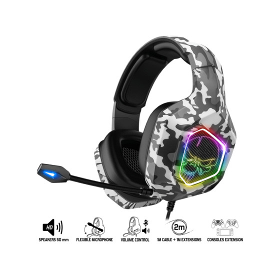 Casque avce fil Spirit of Gamer Elite-H50 – Artic Edition – RGB (SPIRITCASQH50)