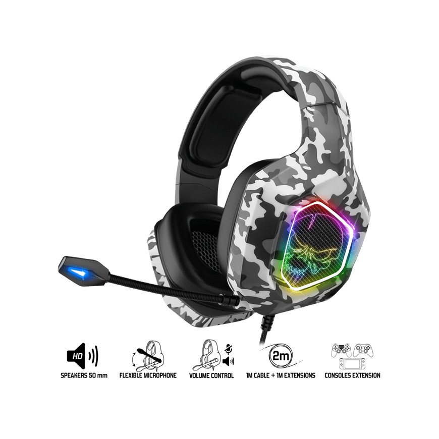 Casque avce fil Spirit of Gamer Elite-H50 – Artic Edition – RGB (SPIRITCASQH50)