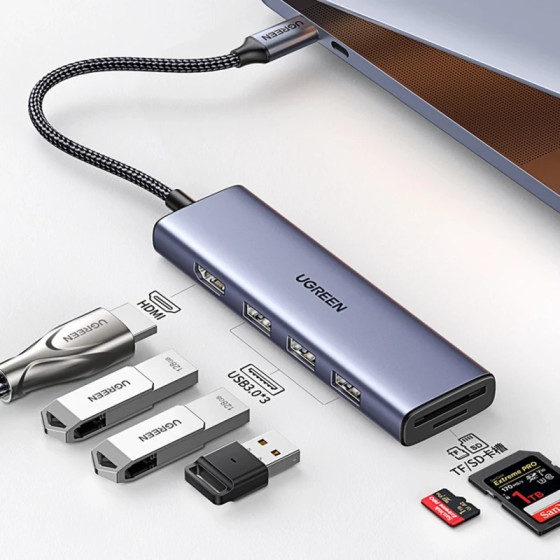 Station d’accueil Ugreen USB-C 6-en-1 4K (20956A)