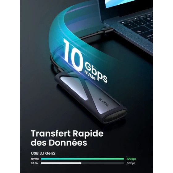 Disque dur externe Ugreen Boîtier NVMe M.2 - 10902