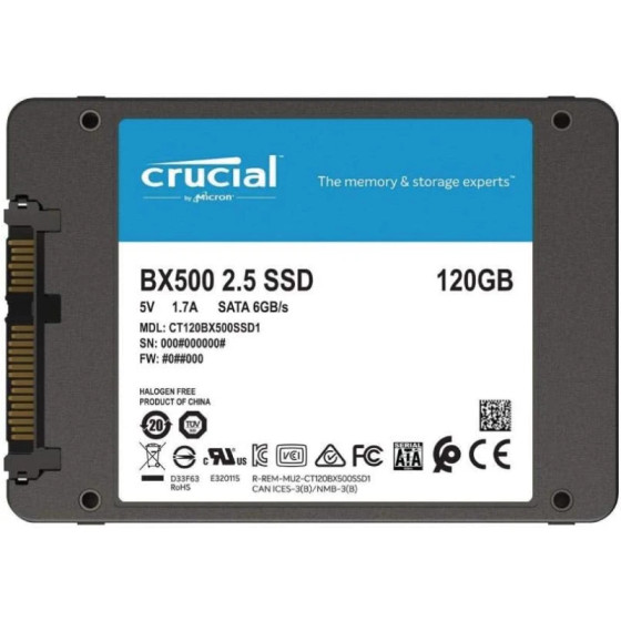 Disque Dur Externe Crucial BX500 120 Go SSD SATA (CRUCIAL120SSD)