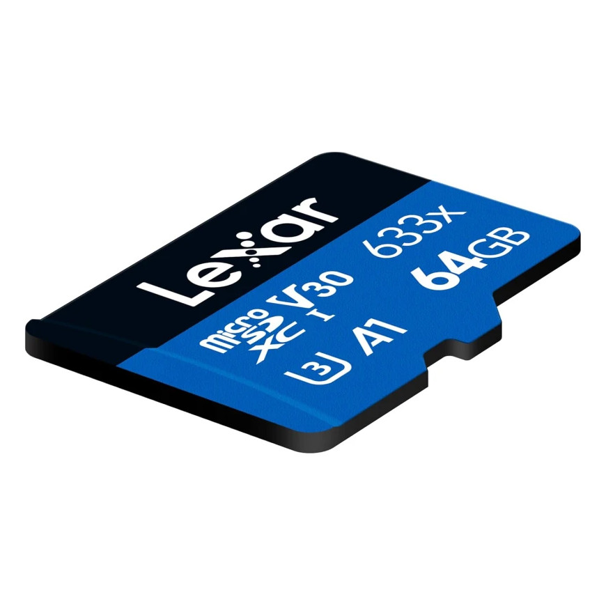 Carte mémoire microSD LEXAR 633X 64GB UHS-I 100MB/s (LMS0633064G-BNNNG)