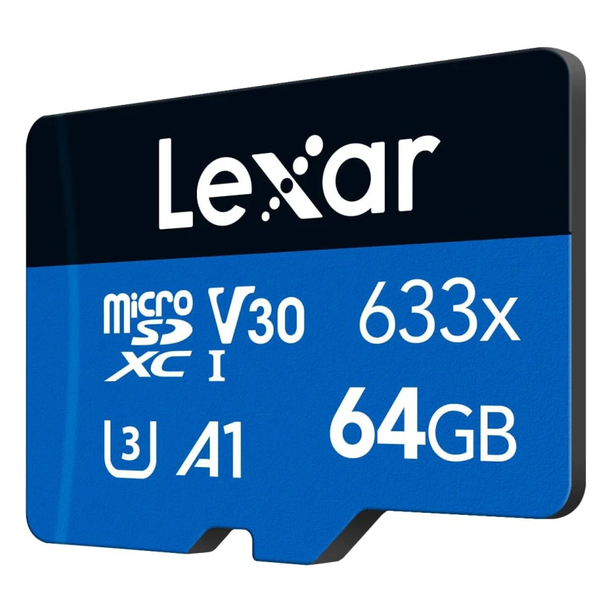 Carte mémoire microSD LEXAR 633X 64GB UHS-I 100MB/s (LMS0633064G-BNNNG)