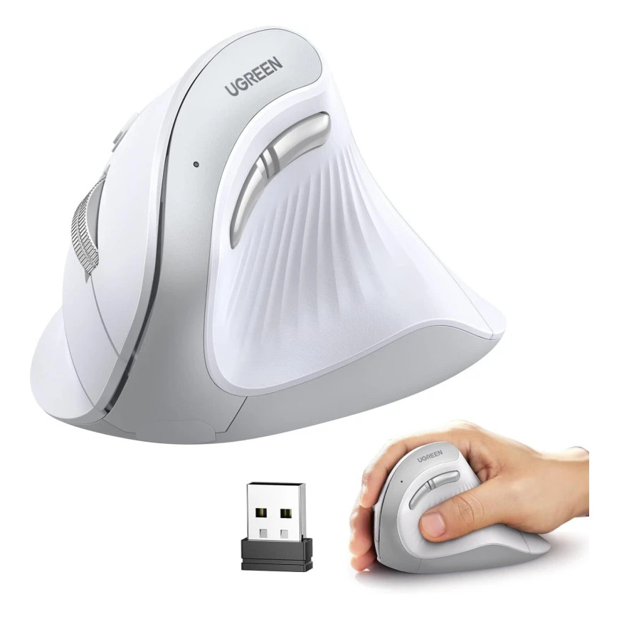 Souris Ugreen verticale Wireless MU008 Blanc (45759)