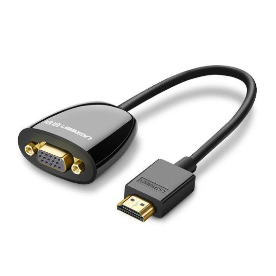 Adaptateur Ugreen 40253 Cablevideo et 0,25 M HDMI Type A (Standard) VGA (D-Sub) Noir