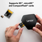 Lecteur de carte LEXAR 3-en-1 USB-C SD/microSD/CF UHS-II (LRW500URB)