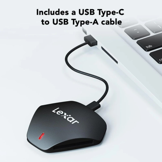 Lecteur de carte LEXAR 3-en-1 USB-C SD/microSD/CF UHS-II (LRW500URB)