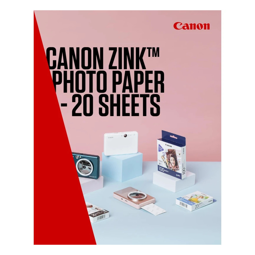 Papier photo Canon ZINK Paper ZP-2030 20 Feuilles (3214C002AD)