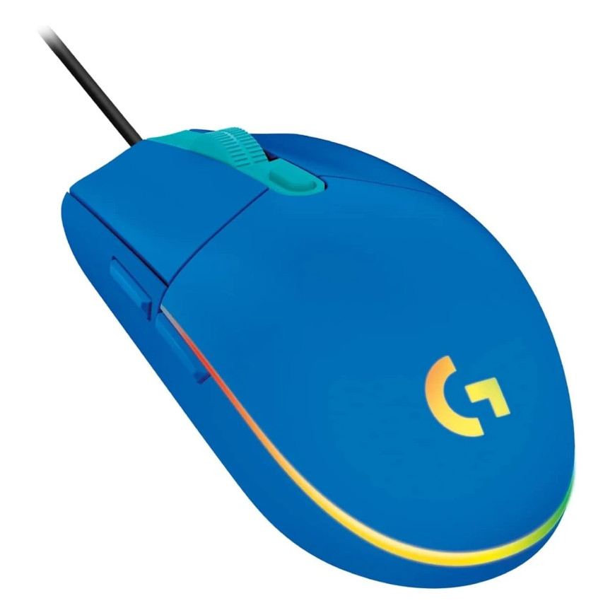Souris Gaming Logitech G102 Lightsync Bleue USB (910-005801)
