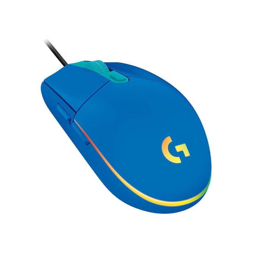 Souris Gaming Logitech G102 Lightsync Bleue USB (910-005801)