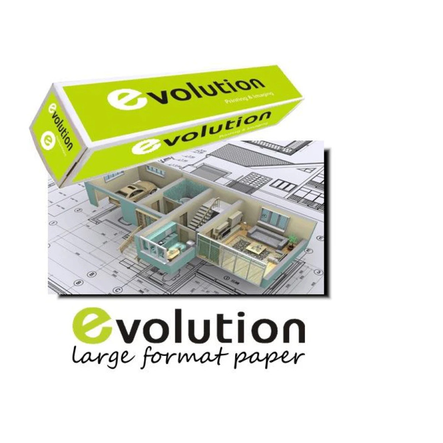 Papier traceur Evolution - Rouleau 91,4 cm x 50 m 90g Premium blanc (2155130)