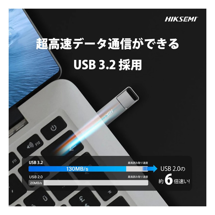 Clé USB Hiksemi E301 64 Go USB 3.2 Type-A Métal (HS-USB-E301-64G-U3)