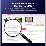 Câble Ugreen DisplayPort 1.4 Mâle vers Mâle 8K - 1 mètre (80390)