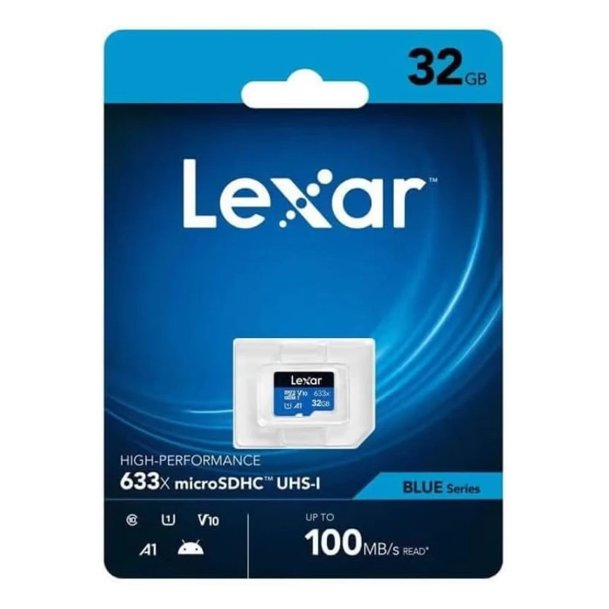 Carte mémoire microSD LEXAR 633X 32GB UHS-I 100MB/s (LMS0633032G-BNNNG)