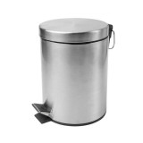 Poubelle à pédale 5L inox pour salle de bain et cuisine (106891)