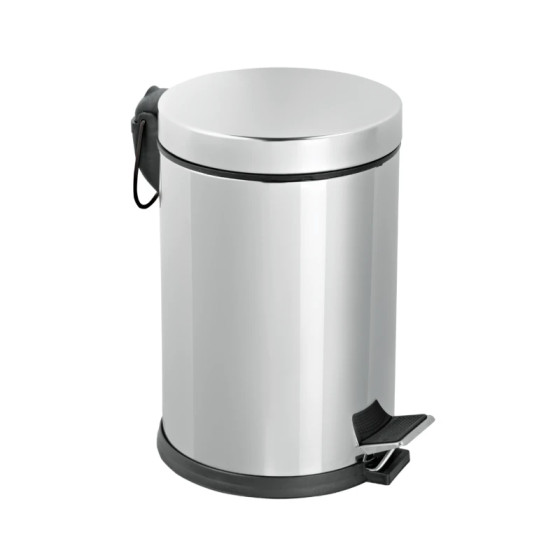 Poubelle à pédale 5L inox pour salle de bain et cuisine (106891)