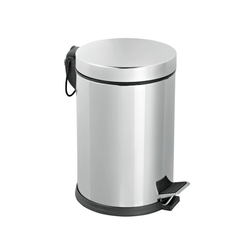 Poubelle à pédale 5L inox pour salle de bain et cuisine (106891)
