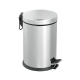 Poubelle à pédale 5L inox pour salle de bain et cuisine (106891)