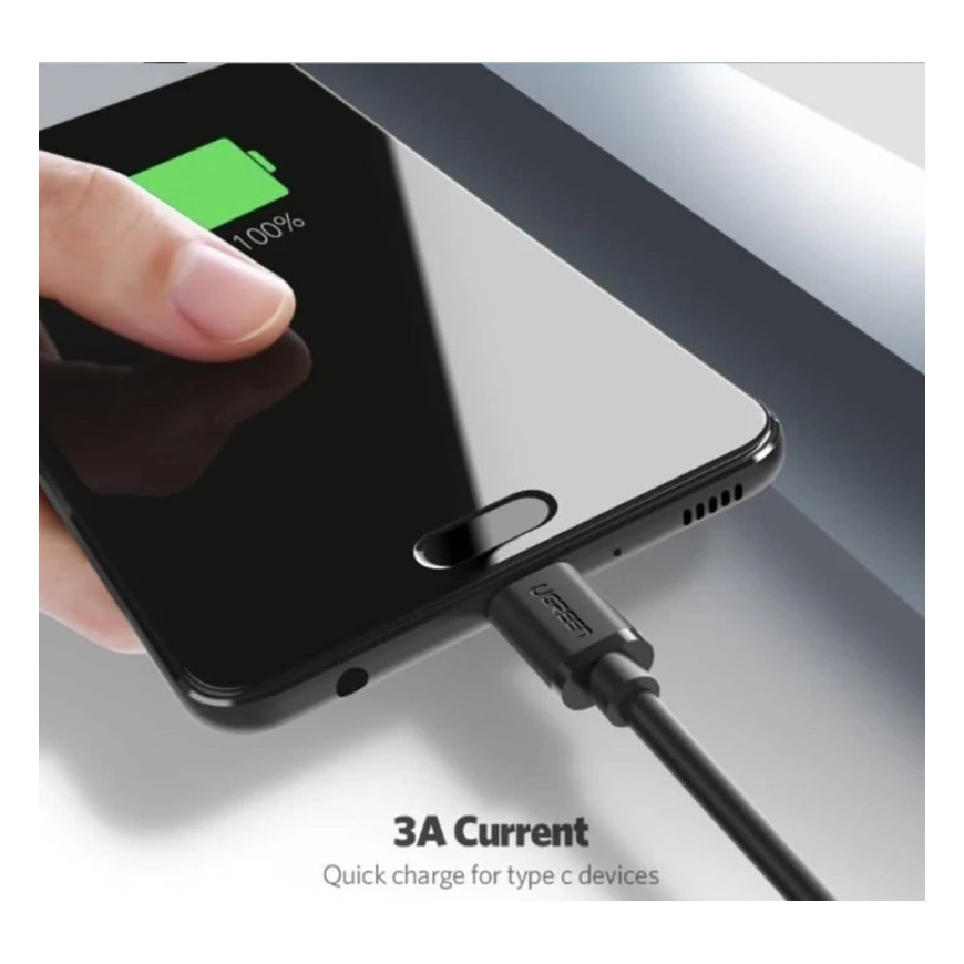 Câble Data Ugreen 2M USB-C vers USB 3.0 Charge Rapide 3A (20884)