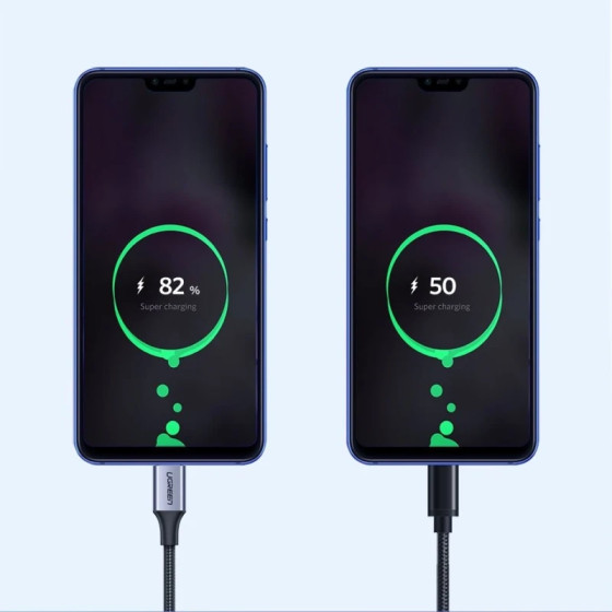 Câble Ugreen USB-A vers USB-C 3A 1m Noir Tressé (60126)