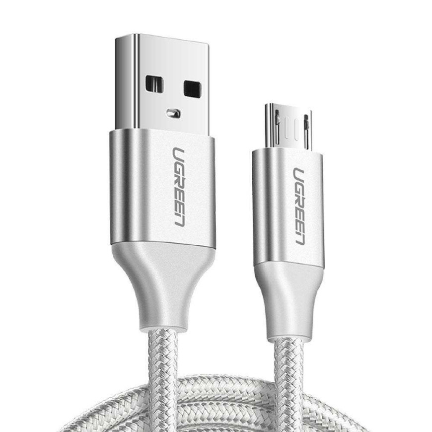 Câble Ugreen USB 2.0 A vers Micro USB 1m Blanc (60151)