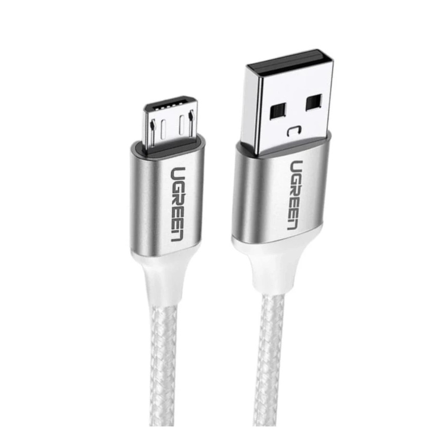 Câble Ugreen USB 2.0 A vers Micro USB 1m Blanc (60151)