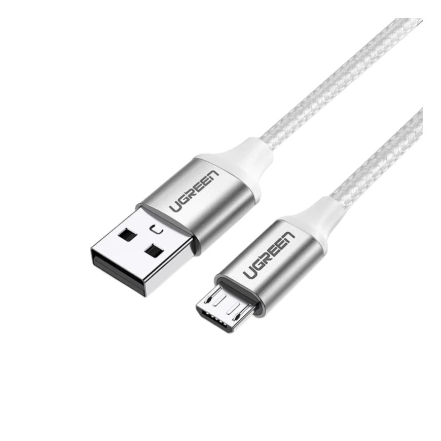 Câble Ugreen USB 2.0 A vers Micro USB 1m Blanc (60151)