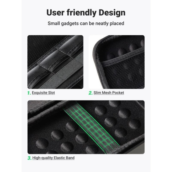 Sacoche Ugreen 40707 Housse de Disques de Stockage Etui EVA Noir