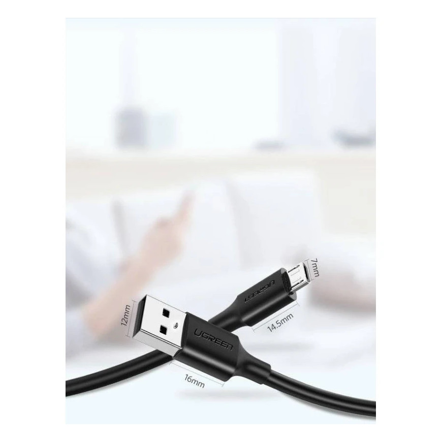Câble Ugreen USB-A vers Micro USB 2A 1m Noir (60136)