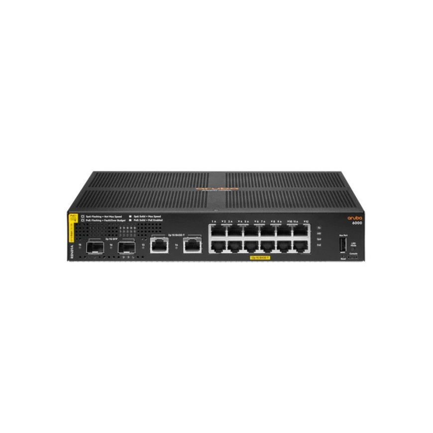 Switch Hpe R8N89A HP Aruba 6000 12G Class4 PoE 2G / 2SFP 139W