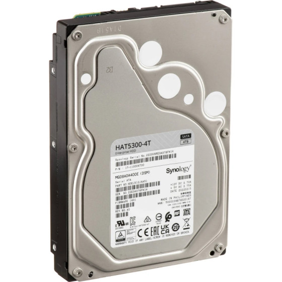 Disque dur interne Synology HAT5300 SATA 3,5" Série Enterprise HDD 4 To pour NAS (HAT5300-4T)