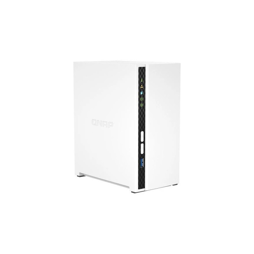 Serveur Qnap TS-233 de Stockage NAS Mini Tour Ethernet/LAN Blanc Cortex-A55