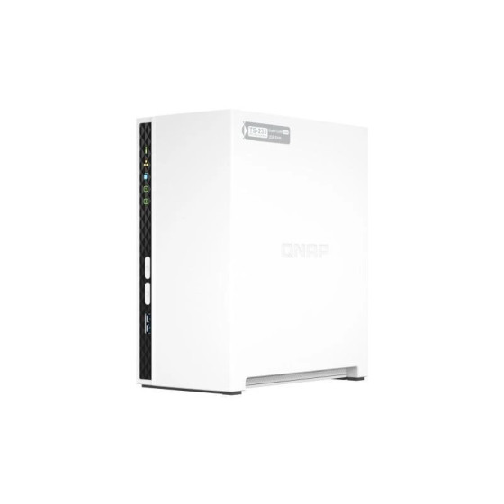 Serveur Qnap TS-233 de Stockage NAS Mini Tour Ethernet/LAN Blanc Cortex-A55