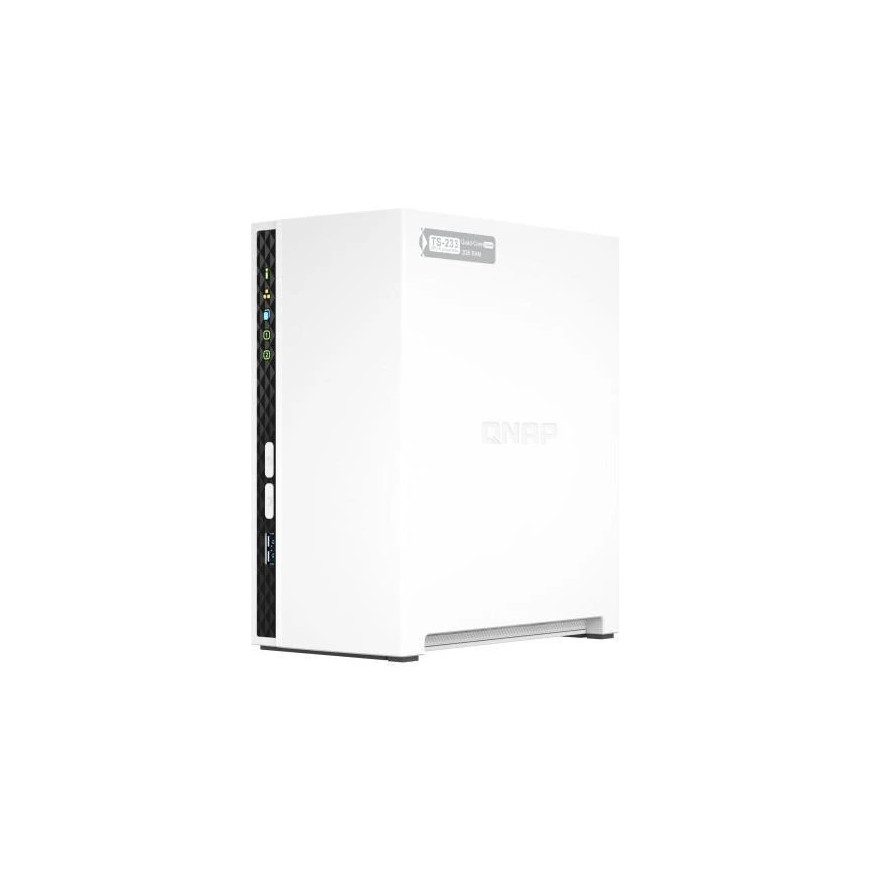 Serveur Qnap TS-233 de Stockage NAS Mini Tour Ethernet/LAN Blanc Cortex-A55